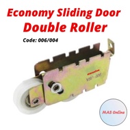 006/004 Sliding Door Heavy Duty Double Roller Economy 25mm VSP [FREE SCREW] (Adjustable Roda Pintu) DIY Home Improvement