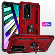 Colorful Case Huawei P40 Pro Plus Shockproof Cover Huawei P40 Finger Ring Holder Hard PC Phone Case Armor Casing