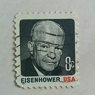 (AD) United States Stamps (1971) 1971-1974 Regular Issue - Dwight Eisenhower 8c Used