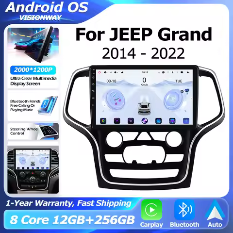 Android 16 For JEEP Grand Cherokee WK2 2014-2022 2000*1200P 8 Core GPS Intelligent Multimedia Player