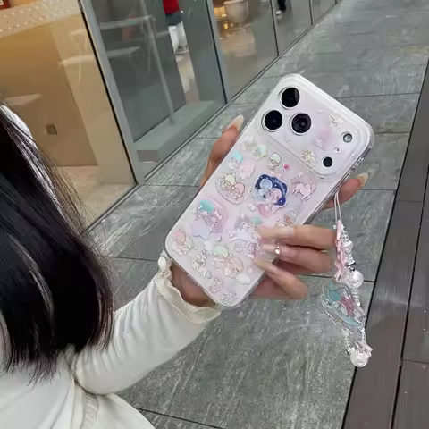 Cartoon Cute Little Twin Stars Phone Case for iphone 17 Promax 16 15 14 Back Cover Gift