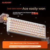AUSDOM Zeus แกนแม่เหล็ก68แกนคีย์บอร์ดแบบกลไก0.005มม. ความแม่นยำสูง0.1Ms ล่าช้า8KHz อัตราการถ่ายโพล12