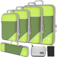 Original 7PCS Compression Packing Cube Set Expandable Mesh Travel Bags Luggage Organizers Drawstring