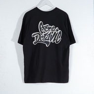 ADLV GRAFFITI TEXT OUTLINE WHITE BLACK TSHIRT 100% ORIGINAL