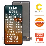 CellCare LCD Display Screen Compatible For REDMI NOTE 4X 5A 6 7 8 9 9S 10 10S 11 11S 11T 12S 12SE PR