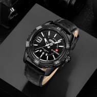 NAVIFORCE Classic Watch for Men Fashion Casual Sport Wristwatch Leather Strap Waterproof Dual Calend