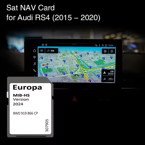 2024 Update Europe UK Maps 8W0919866CP for Audi RS4 2015-2020 Vehicle SD GPS Card 16GB MHS2 MIB-HS N