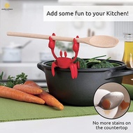 Red Crab Silicone Utensil Rest Cool Kitchen Gadget Keeps Countertops Clean for Kitchen Accessories