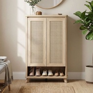 Furniture Direct BONTON ARTISAN Rattan Door wooden shoe cabinet/ air ventilation shoe cabinet