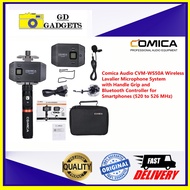 Comica Audio CVM-WS50A Wireless Lavalier Microphone System with Handle Grip and Bluetooth Controller