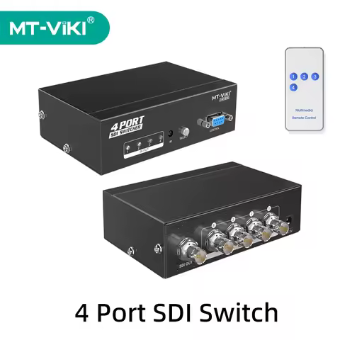 MT-VIKI 4x1 SDI Swith with IR Remote 3G-SDI HD 1080P RS232 Com Serial Command Control MT-SD401