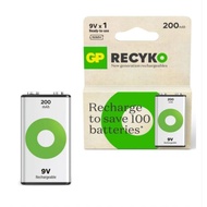 GP20R8H 9V ReCyko Rechargeable Battery FOC 2 AAA GP HEAVY DUTY BATTERY  - ORIGINA GP MSIA OFFICIAL P