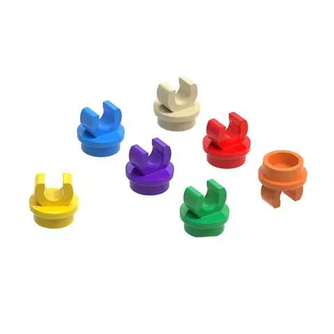 MOC 10PCS 15712 Special Fork With Clamp Building Blocks 12825 Mouth Bricks With 1 Hole Educational P