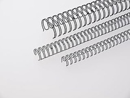 Renz Ring Wire Wire Comb Binding Elements in 3:1 Division, 34 Loops, Diameter 9.5 mm, 3/8 Inch, Blac