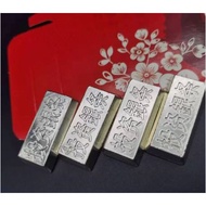 (DQ1017) S9999 Sterling Silver Ancient Design Solid Simple Silver Ornament S9999 纯银古法设计实心简约足银摆件