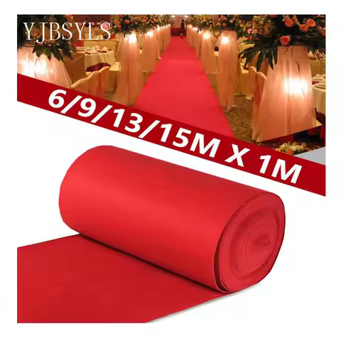 6/9/13/15m Outdoor Red Carpet Mats Aisle for Wedding Banquet Film Festivals Parties Celebrations Awa