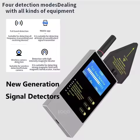All-in-One Spy Detector Hidden Camera/GSM/GPS Tracker Finder RF Signal&Magnetic AI Detection Anti-Ea