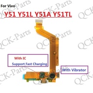 USB Charging Charger Port Flex Cable with IC Vibrator For Vivo Y51 Y51L Y51A Y51TL