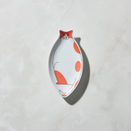 日本晴九谷燒 - 貓小盤 - 黃丹橘 - 14cm