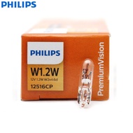 Philips Vision W1.2W T5 12516CP 12V 1.2W W2x4.6d Standard Car Interior Light Signal Lamps Reading Bulbs 10pcs