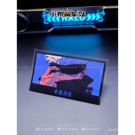New 2D Anime Card Jujutsu Kaisen Gojo Satoru Teacher Motorcycle Road Bike Laser Decorative Car Stick