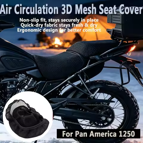 Motorcycle 3D Seat Cover For Pan America 1250 Elastic Breathable 1250 Heat Resistant Anti-Slip Prote