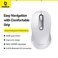 Baseus F02 2.4G Bluetooth 5.2 Comfort Quietness Ergonomic Wireless Mouse