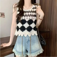 Women's Boho Sleeveless Finged Crochet Vest Top Summer Beach Outfit Top 5