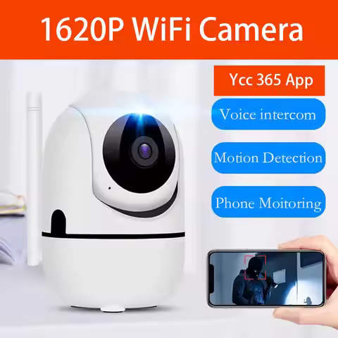 IP Wifi Camera 1620P Surveillance Security YCC365 Plus Cloud Wireless Monitor Smart Track Night Visi
