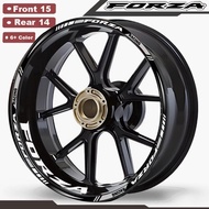 For Honda Forza125 Forza250 Forza300 Forza350 Wheel Stickers Rim Decals Motorcycle Accessories Forza