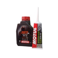 Compo oil motul scooter power le MB 5W40 800ml+Motul scooter gear plus 80w90 120ml