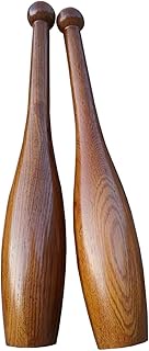 Traditional Wooden Fitness Clubs Shoulder Stretching Red Oak Clubs Vintage Exercise Club For Shoulde