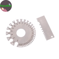 Peacellow 0-36 Round AWG SWG Wire Gauge Thiness Ruler Gauge Diameter Stainless Steel Measurer Tool W
