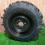 Set Roda Karet Original Traktor Quick (Ban Luar Ban Dalam Velg) - Rubber Tire Sub Group Ring 12-13