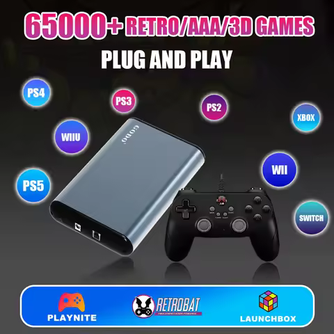 JMachen Mix 6TB Gaming HDD Video Game Console for PS5/PS4/Switch/PS3/PS2/Xbox/Wii with 65000+ Retro&