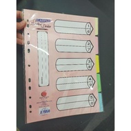 Campap A4 5 Colour Paper Index Divider. CA4901