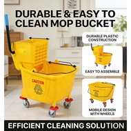 Plastic Mop Wringer Bucket Commercial Home Cleaning Cart Floor Washing Bucket with Wringer Heavy Dut