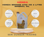 [HONDA] ENGINE OIL 10W30 MINERAL/ 5W30 SEMI/ 0W20 FULLY 4 LITER 100% ORI