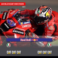 Jack Miller Helmet Visor Sticker Set 2021 ducati