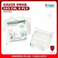 Gauze Swab 5 x 5 cm 8 Ply 10S Plain Sterile Gauze Sterile Fabric P3K contents 10