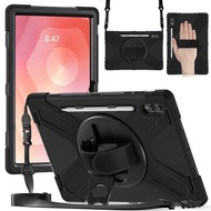 Shockproof case for Samsung Galaxy Tab S11 Ultra SM-X936 X936B X930 X930N cute rotary stand cover S1