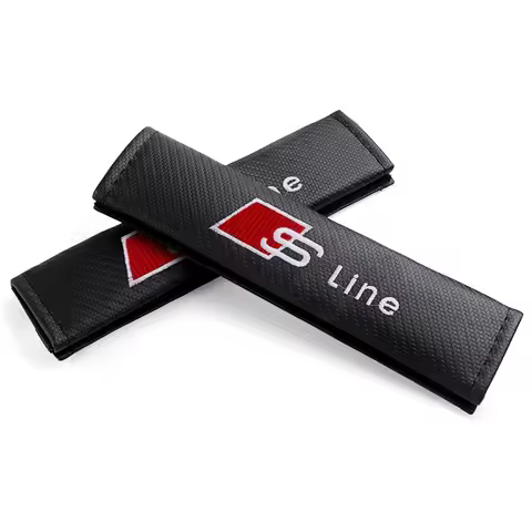 Car Seat Belt Cover Shoulder Protector Pads Valve Cap For Audi A4 B8 B6 B9 B7 A3 8P 8V Q5 A5 Q7 A6 R