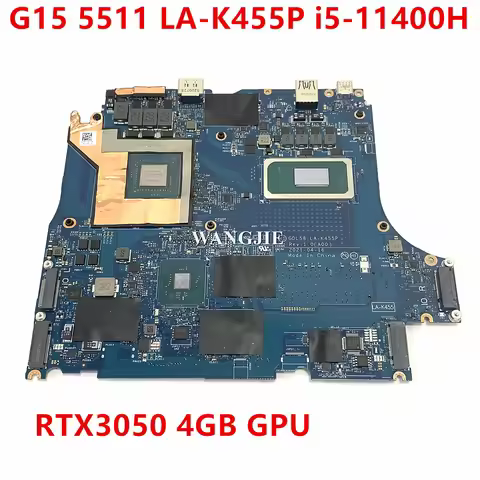 GDL58 LA-K455P For DELL G15 5511 Laptop Motherboard CN-0JF5JC SRKT1 I5-11400H CPU GN20-P0-A1 RTX 305