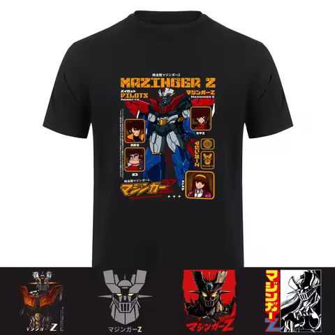 Mazinger Z T Shirt Anime 70s Retro Short Sleeve Cotton Clothing Amazing O-neck Anime Tees T-Shirts H