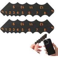 Round Corner Measuring Tools Black 2 Pieces Radius Finder Gauge Tool Set Contour Measuring Tool Fill