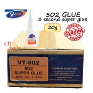 <V-Tech 502 Glue> VT-802 Super Glue 3 Seconds Glue Super Strong Elephant Glue Vtec glue
