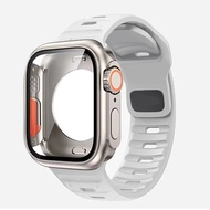Silicone strap+case For Apple Watch Series 10 9 8 7 6 5 4 SE 45mm 41mm 44mm 40mm Screen protectores