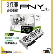 PNY GEFORCE RTX 4070 TI 12GB LED VERTO WHITE EDITION GRAPHIC CARD RTX4070TI