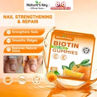 Nature's Key Biotin 2500 MCV Gummies, Vitamin C E B12 Zinc, Sugar Free Option 30 Servings