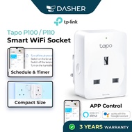 [3 YEARS TP-Link Warranty] Tapo P100 / P110 Mini Smart WiFi Socket Smart Home Power Socket Plug Alex